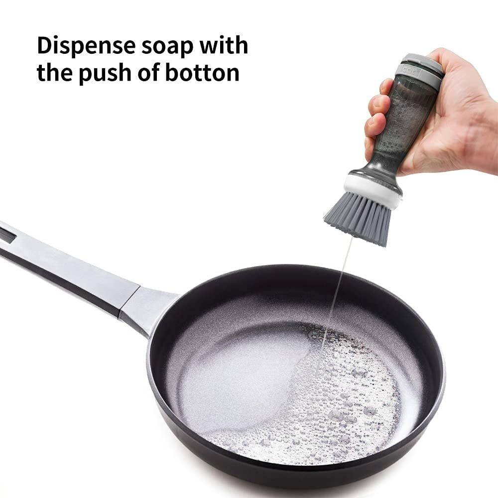 Dish Scrub Brush With Soap Dispenser