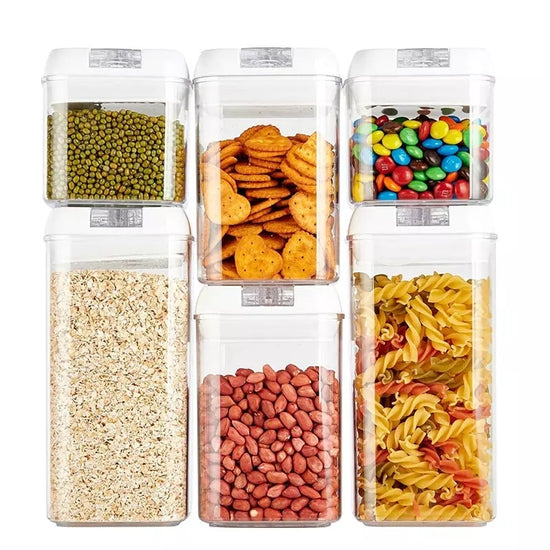 Set Easy Lock Food Storage Containers For Flour And Sugar Storage