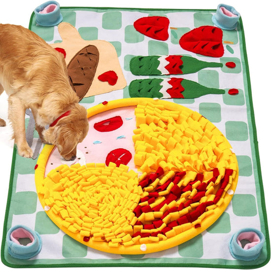 MEWOOFUN Washable Snuffle Mat For Dogs - Slow Feeder Puzzle Mat For Large & Small Dogs, Mental Stimulation Toy For Boredom Relief & Scent Training 16&
