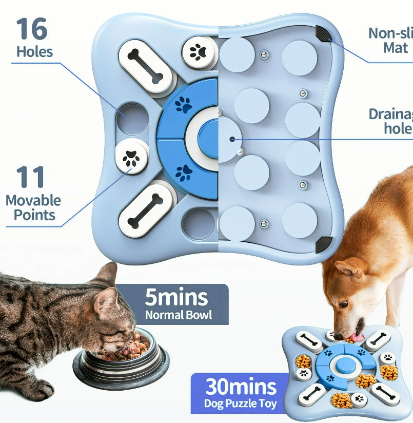 Interactive puzzle dog toy