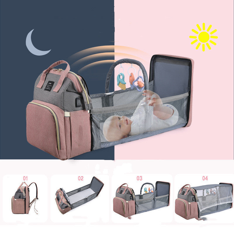 Baby Crib Backpack Large Capacity Out Milk Insulated Bag