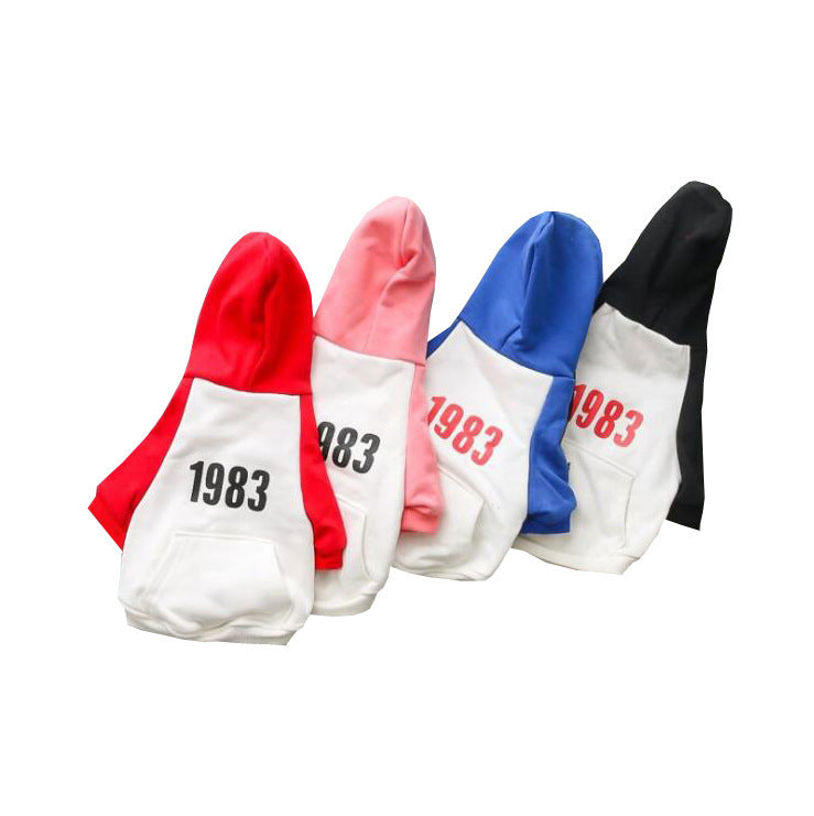 New Hat Dog Two-legged Color Matching Fashion Pet Clothing