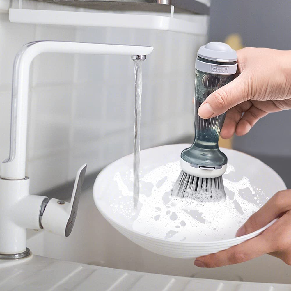 Dish Scrub Brush With Soap Dispenser