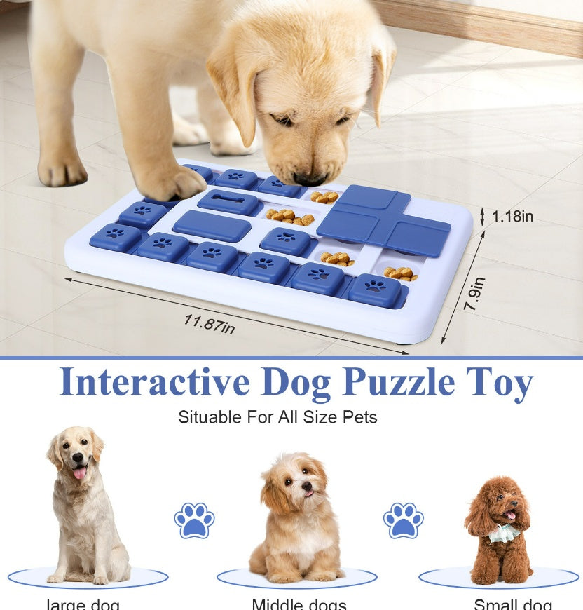 Interactive puzzle dog toy