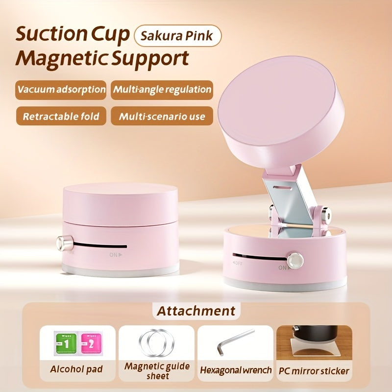 Ultra Magnetic Phone Holder Foldable Car Phone Mount Dashboard Phone Bracket 360 Degree Rotation Vacuum Suction Cup GPS Stand